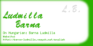 ludmilla barna business card